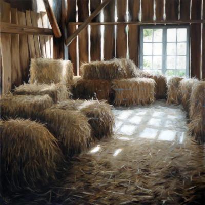 Le fenil de St Antoine 80 x 80 cm (vendu)