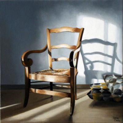Fauteuil paillé 40 x 40 cm (vendu)