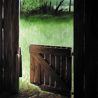 La cabane du marais 92 x 65 cm (vendu)