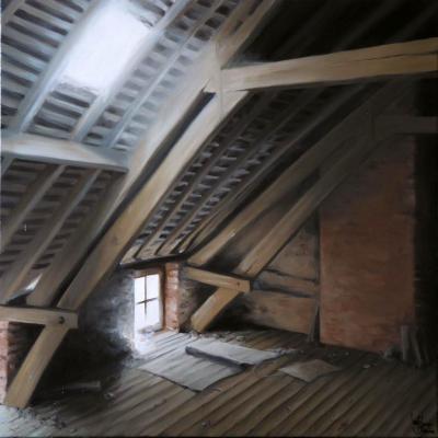 Le grenier vide
													40 x 40 cm