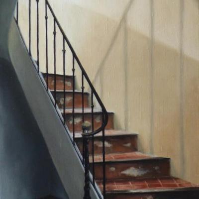 L'escalier du 37 - 60 x 30 cm