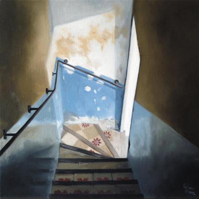 L'escalier de la maison des peintres 40 x 40
