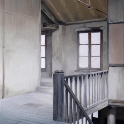 La manufacture (l'escalier) 55 x 38 (vendu)