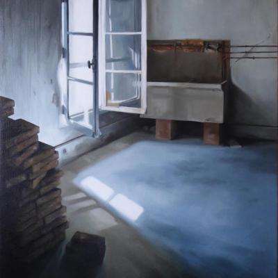 Le lavoir au grenier 92 x 65