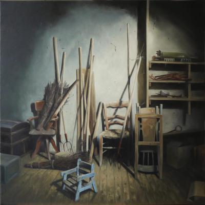 Le grenier des Moreau I 80 x 80 (vendu)