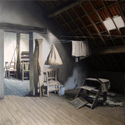 Le grenier des Moreau II 80 x 80 (vendu)