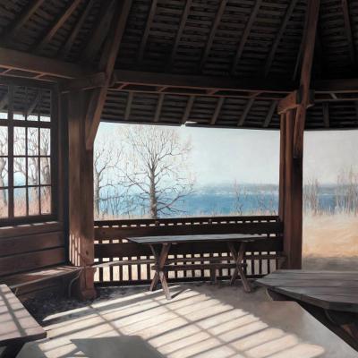 Le pavillon de chasse 120 x 100 cm (vendu)