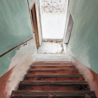 Le mas - Descente d'escalier 46 x 33 cm