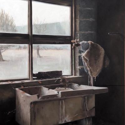 Le lavoir des lônes 73 x 54 cm