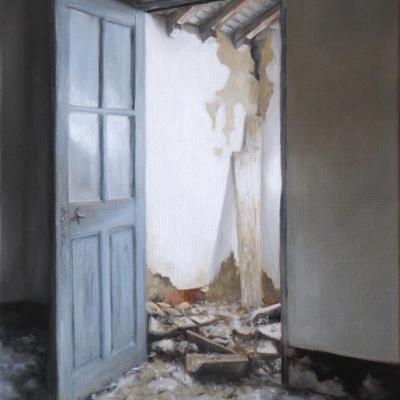 La maison du faubourg - Le pigeonnier 46 x 33 cm (vendu)