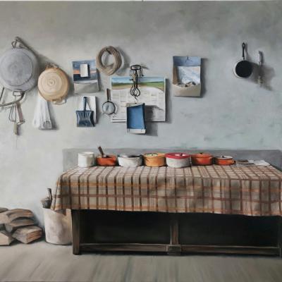 L'arrière cuisine - 92 x 65 cm (vendu)