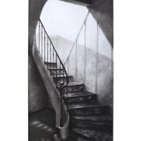 L'escalier du 37 - 80 x 60 cm (encadré)