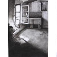 Le lavoir au grenier - 80 x 60 cm (encadré)