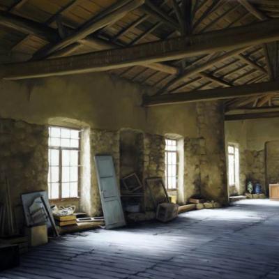 Le grenier de la filature - 130 x 89 cm (vendu)