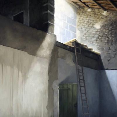 Le grenier des David - 92 x 65 cm (vendu)