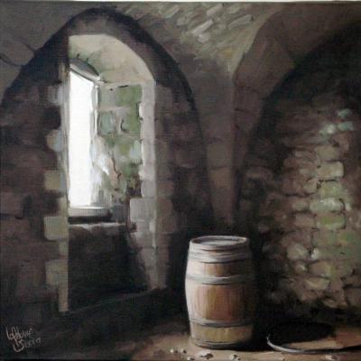 Le tonneau - 20 x 20 cm (vendu)