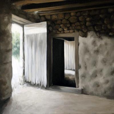 St Maudan (intérieur - les 2 portes) - 38 x 46 cm