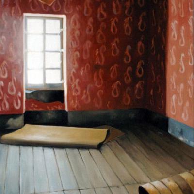 La chambre rouge - 55 x 38 cm