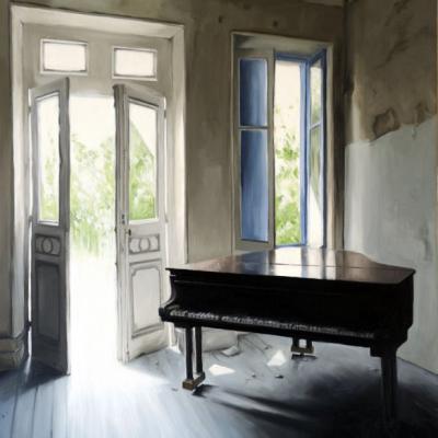 Le piano 73 x 54 cm (vendu)