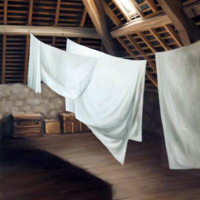 Les draps du grenier II - 73 x 54 (vendu)