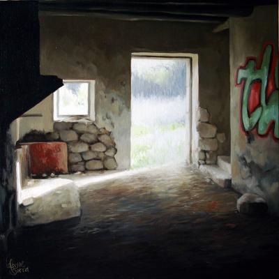 Mas de la bergère - La cuisine - 40 x 40 cm