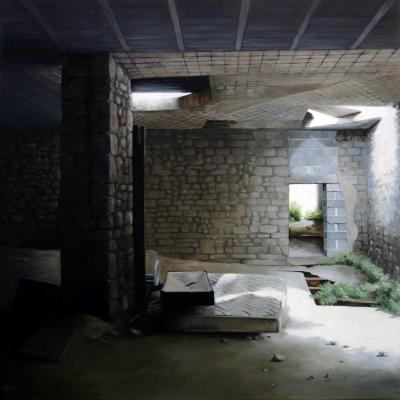 L'ancien moulin - 80 x 80 cm