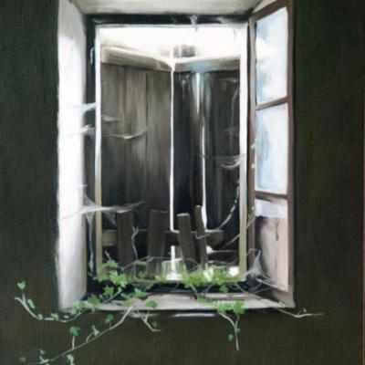 Les volets clos - 33 x 46 cm (vendu)