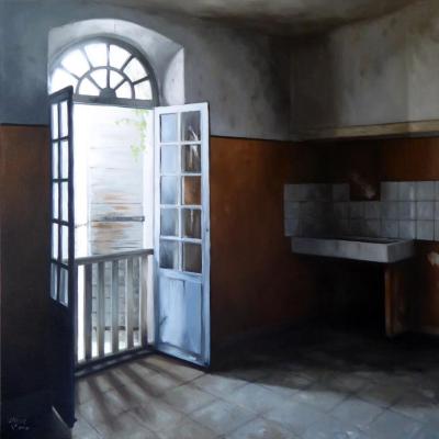 La maison du faubourg 80 x 80 cm