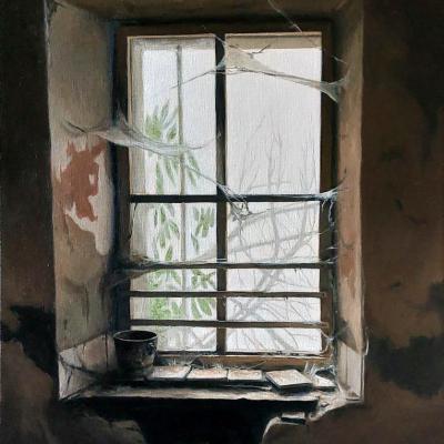 Chez Marcel - La fenêtre - 61 x 46 cm