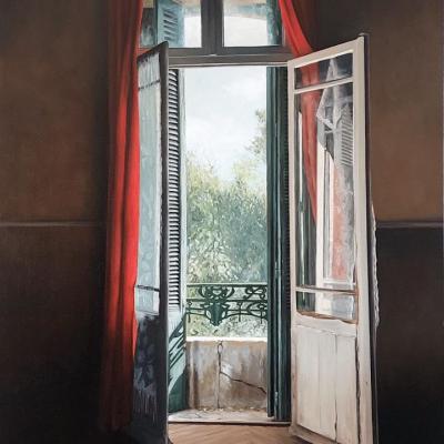 Le balcon - 92 x 65 cm