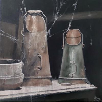 Les seaux à charbon - 30 x 30 cm